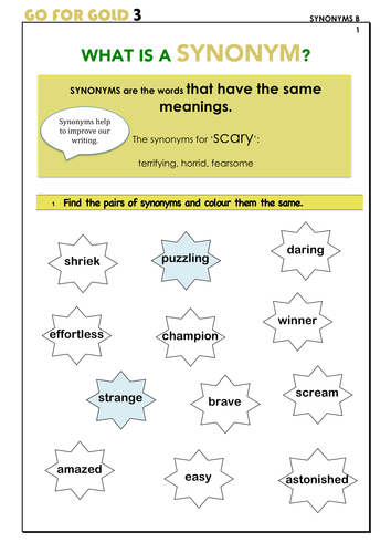 SYNONYMS B | Teaching Resources