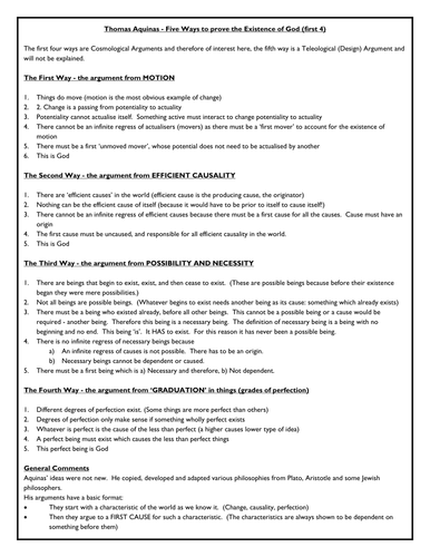 NEW OCR AS/A LEVEL RELIGIOIUS STUDIES 2016: COSMOLOGICAL ARGUMENT