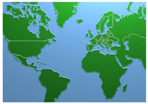 triangular trade blank map