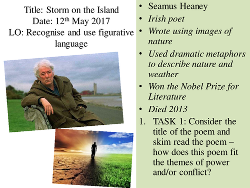 Storm on the Island - Power and Conflict AQA anthology