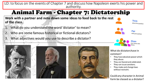 Animal Farm George Orwell Chapter 9 Lesson and Resources