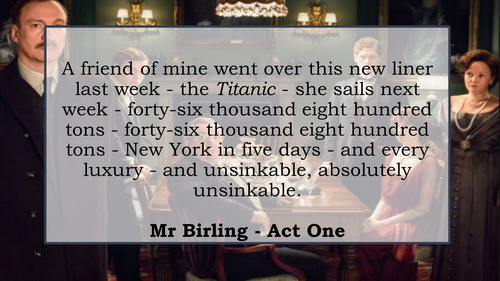 Inspector Calls GCSE Key Quotes Display