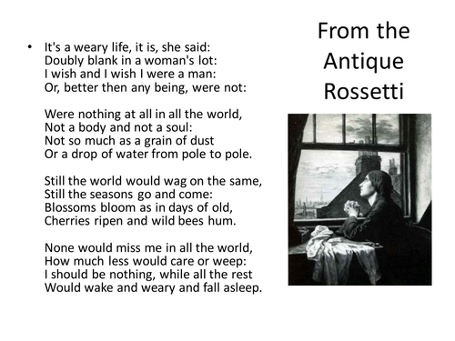 Christina Rossetti - From the Antique