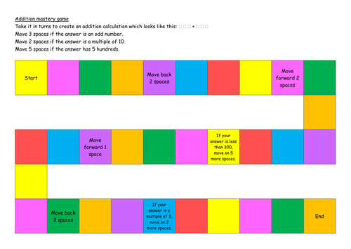 3-digit addition mastery game | Teaching Resources