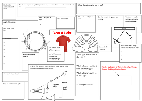 light revision broadsheet ks3
