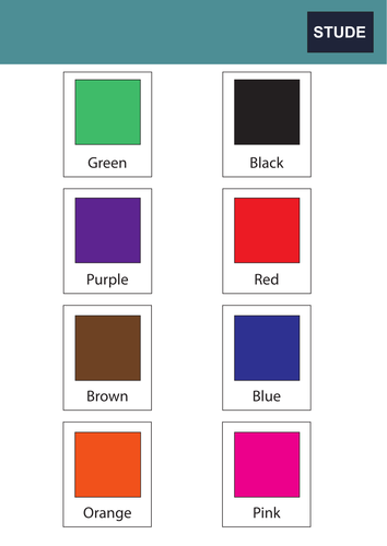 Colour match cards for KS1