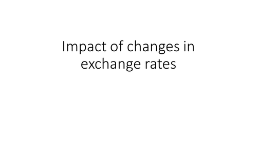 Exchange rates: GCSE Business for Edexcel (9-1) (1BS0)