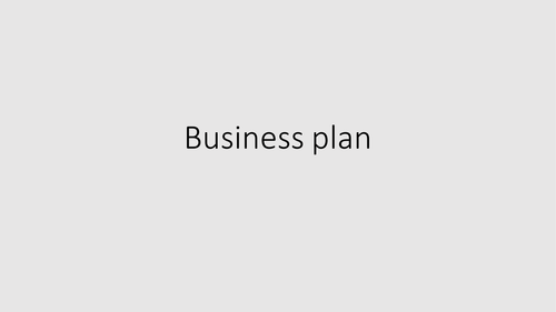 Business Plan: GCSE Business for Edexcel (9-1) (1BS0)