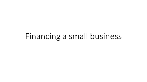 Sources of finance: GCSE Business for Edexcel (9-1) (1BS0)