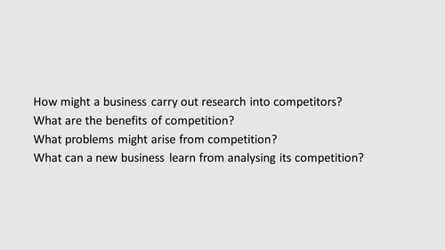 The competitive environment: GCSE Business for Edexcel (9-1) (1BS0)