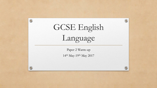 AQA English Language 9-1 Paper 2