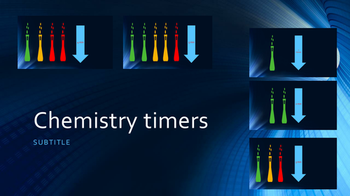 Chemistry themed timers for powerpoint - count down