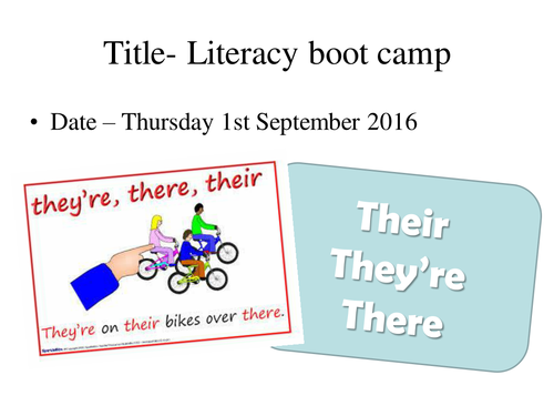 Literacy starters KS2 KS3 - there/they're/their