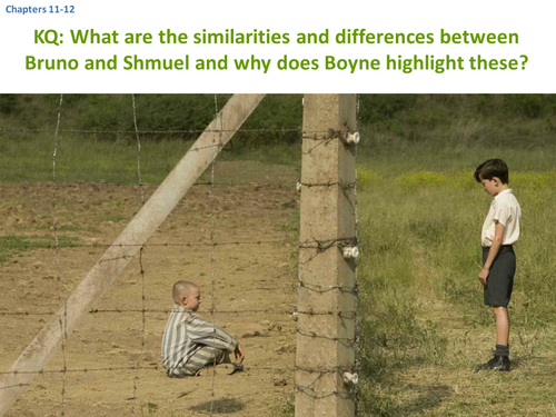 Boy in the striped pyjamas Bruno and Shmuel similarities and differences chapter 11-12