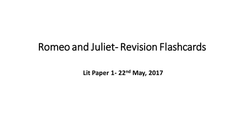 Romeo and Juliet revision and character/theme tracking booklet