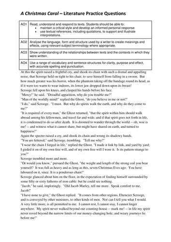 6 possible assessments for GCSE A Christmas Carol - English Literature 2017 Onwards (Part 2)