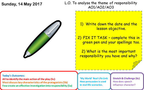 Responsibility  - An Inspector Calls - Theme analysis
