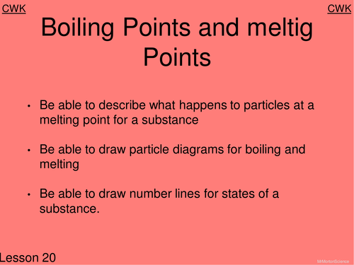 Boiling Points & melting Points