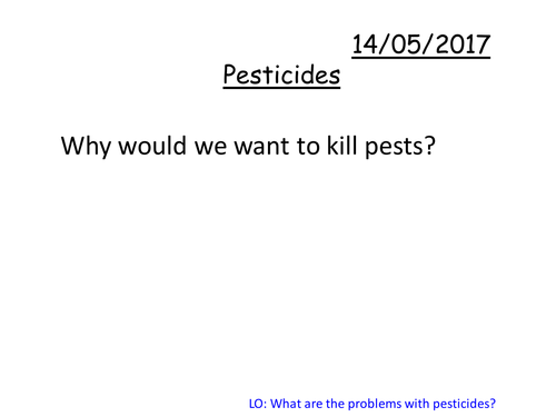 Pesticides Lesson