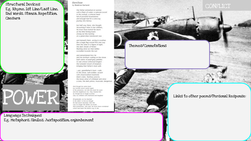 Power and Conflict Poetry - Kamikaze - Revision