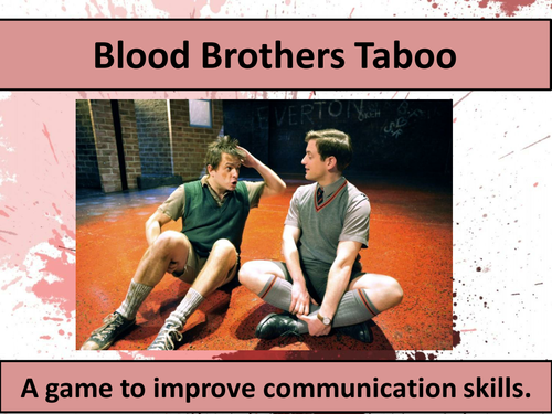 Blood Brothers Taboo Game - Themes and Characters