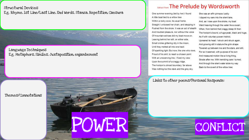 Power and Conflict Poetry - Extract from the Prelude - Revision