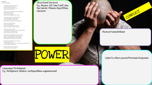 Power and Conflict Poetry - Remains - Revision