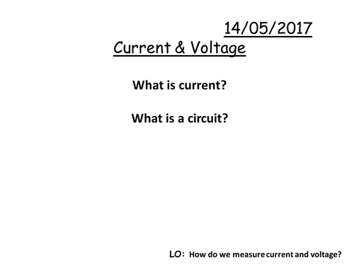 Current & Voltage PPT