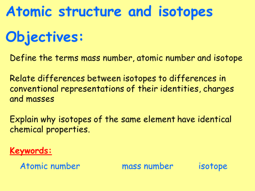 New AQA P4.1 (New Physics GCSE spec 4.4 - exams 2018) - Atomic structure and isotopes