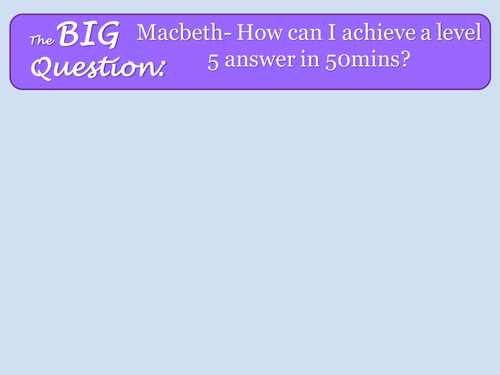 AQA Macbeth Extract Question Revision