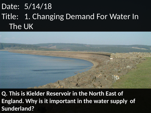 1. Changing Demand For Water In The UK