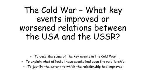 The Cold War - Key Events revision