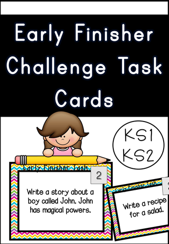 Early Finisher Challenge Task Cards for KS1/KS2