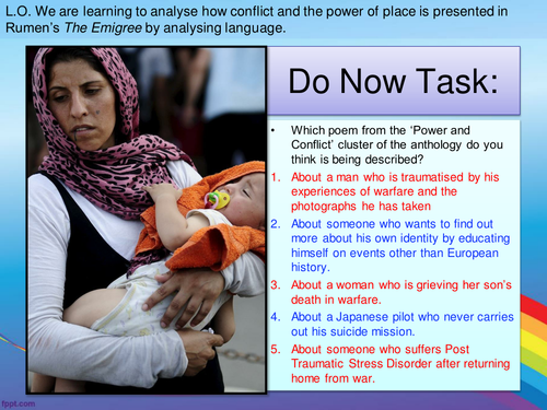 AQA Power and Conflict - The Emigree