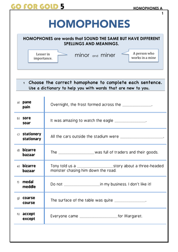 homophones 5 a teaching resources