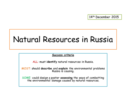 Russia's Natural Resources