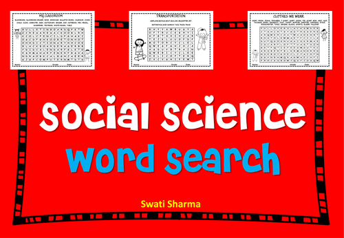 Social Science Grade 1 and 2 Word Search