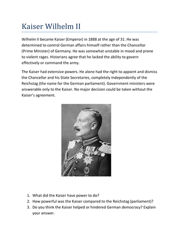 AQA 8145 Germany key individuals introduction