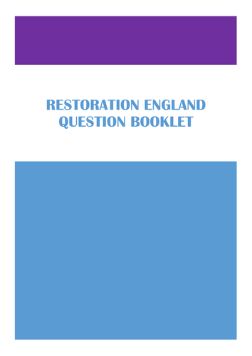 AQA History GCSE: Restoration England - Exam Pack