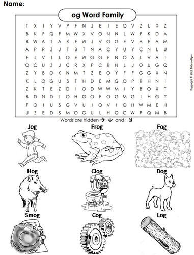 og Word Family Word Search