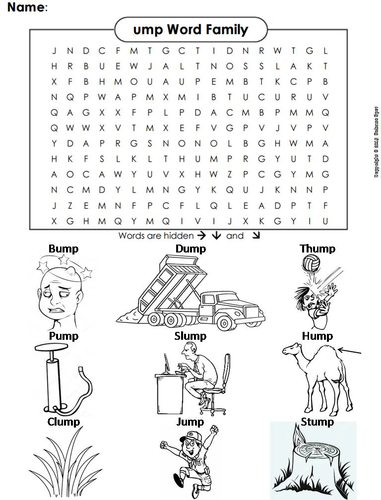 ump Word Family Word Search