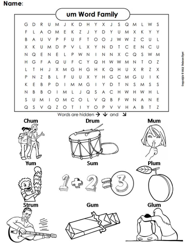 um Word Family Word Search