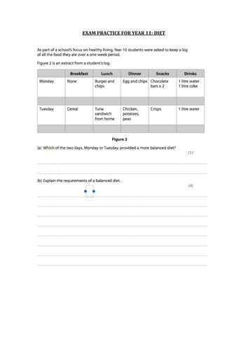 Edexcel (legacy) GCSE PE  exam and answers