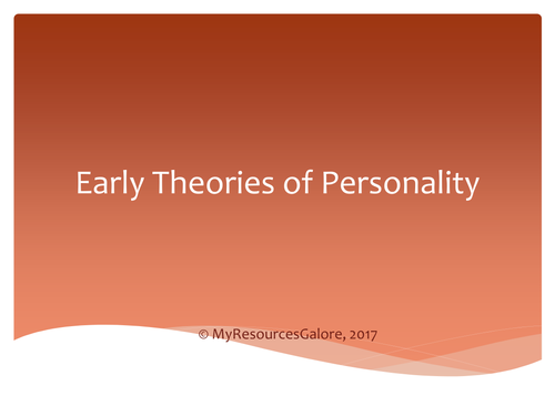 Personality Psychology: Early Theories