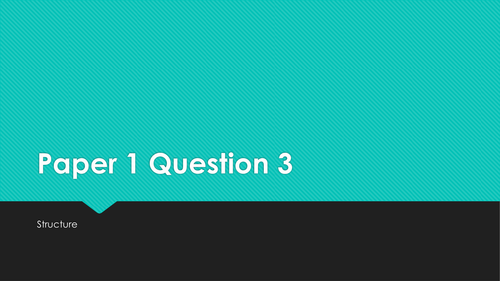 GCSE English Language: Paper 1 Question 3