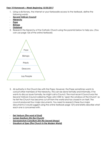 The Hierarchy of the Catholic Church and the Second Vatican Council