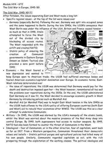 Cold War in Europe, 1945-1960s