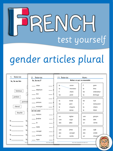 French test - gender, articles, plural