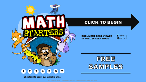 Math Starters - Free Sample