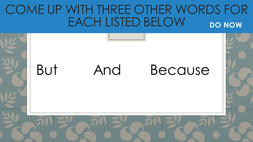 Writing from a viewpoint: Discourse Markers - Ban Homework!